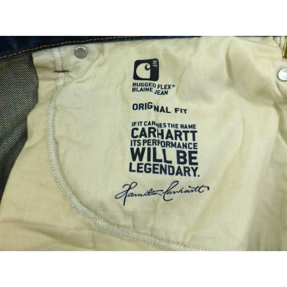 NWT Carhartt Womens Plus Original Fit Straight Leg Blue Denim Jeans 22W Regular - Picture 12 of 16
